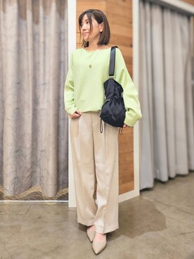「THE SHOP TK （ザ ショップ ティーケー ）のアイテム（ニット/セーター）」を使った、E.Yさん（レディース・153cm）の冬コーディネート