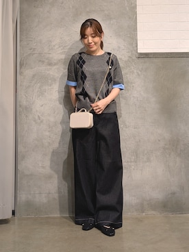 「THE SHOP TK （ザ ショップ ティーケー ）のアイテム（デニムパンツ）」を使った、E.Yさん（レディース・153cm）の秋コーディネート