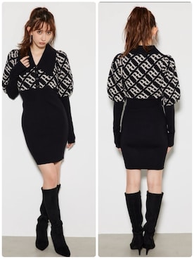 「rienda（リエンダ）のアイテム」を使った、miさん（レディース・154cm）の冬コーディネート