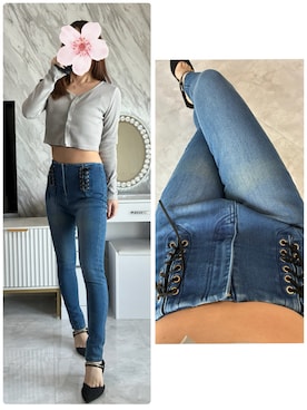 「EVRIS（エヴリス）のアイテム」を使った、miさん（レディース・154cm）の冬コーディネート