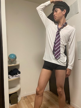「Calvin Klein Underwear（カルバンクラインアンダーウェア）のアイテム」を使った、adachi328719さん（メンズ・50cm）の秋コーディネート
