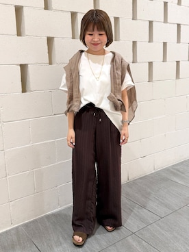 「JOURNAL STANDARD relume（ジャーナルスタンダード　レリューム）のアイテム（Tシャツ/カットソー）」を使った、maruさん（レディース・152cm）の夏コーディネート