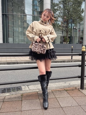 「RESEXXY（リゼクシー）のアイテム（ジャケット/アウター）」を使った、yuraさん（レディース・156cm）の秋コーディネート
