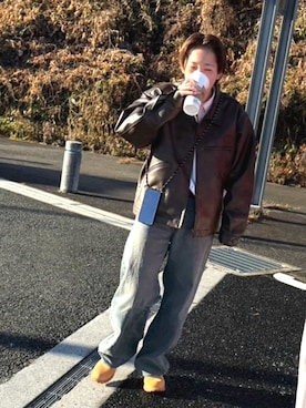 「VANS（バンズ）のアイテム（ジャケット/アウター）」を使った、rrns6925さん（レディース・157cm）の冬コーディネート