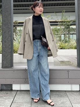 「plage（プラージュ）のアイテム（シャツ/ブラウス）」を使った、manakaさん（レディース・161cm）の春コーディネート