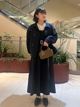 「アイテム（ジャンパースカート）」を使った、nunicoleclubさん（レディース・160cm）の冬コーディネート