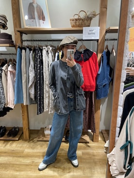 「アイテム（キャスケット）」を使った、mirizさん（レディース・172cm）の冬コーディネート