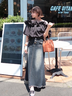 「VANNIE U（ヴァニーユー）のアイテム」を使った、ShioRiさん（レディース・155cm）の夏コーディネート