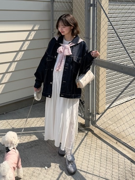 「tutuanna（チュチュアンナ）のアイテム」を使った、ShioRiさん（レディース・155cm）の春コーディネート