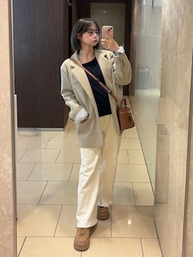 「ete（エテ）のアイテム」を使った、ShioRiさん（レディース・155cm）の冬コーディネート