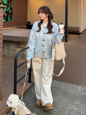 「DHOLIC（ディーホリック）のアイテム」を使った、ShioRiさん（レディース・155cm）の冬コーディネート