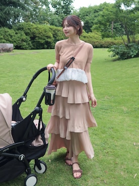 「ete（エテ）のアイテム」を使った、ShioRiさん（レディース・155cm）の夏コーディネート