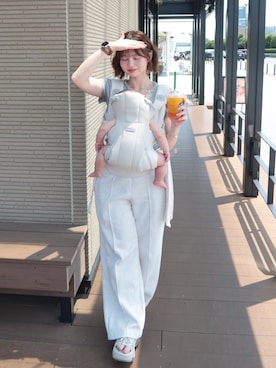 「UNIQLO（ユニクロ）のアイテム（スウェットパンツ）」を使った、ShioRiさん（レディース・155cm）の秋コーディネート