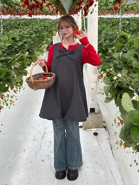 「ete（エテ）のアイテム」を使った、ShioRiさん（レディース・155cm）の冬コーディネート