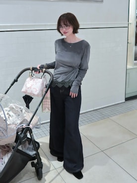「JINS（ジンズ）のアイテム」を使った、ShioRiさん（レディース・155cm）の秋コーディネート