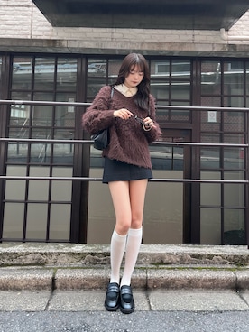 五島百花さん(レディース・162cm)の冬コーディネート