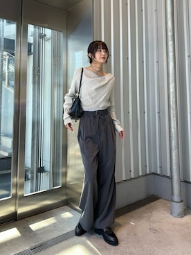 五島百花さん(レディース・162cm)の冬コーディネート