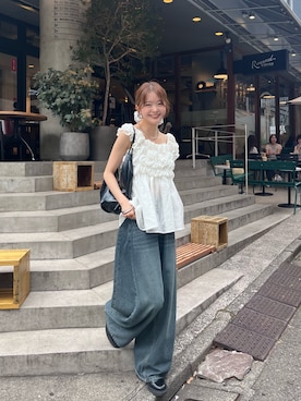 五島百花さん(レディース・162cm)の春コーディネート