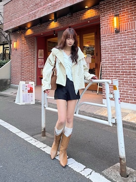 五島百花さん(レディース・162cm)の冬コーディネート