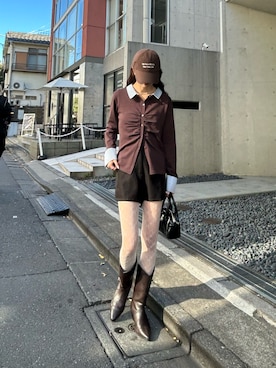 五島百花さん（レディース・162cm）の冬コーディネート