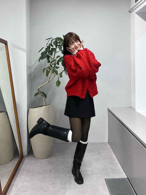 mystic スクエアトゥロングブーツ　ブラウン　37 2025 AW mystic（ミスティック） ブーツ スクエアトゥロングブーツ レディース