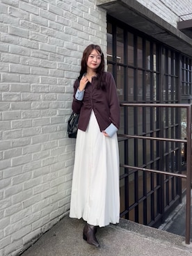 五島百花さん(レディース・162cm)の冬コーディネート