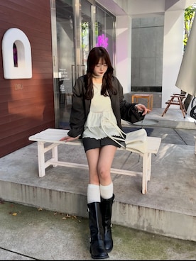 五島百花さん(レディース・162cm)の冬コーディネート