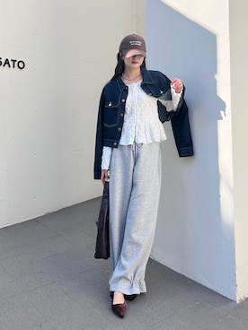 「mystic（ミスティック）のアイテム（ブルゾン）」を使った、五島百花さん（レディース・162cm）の冬コーディネート