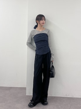 五島百花さん(レディース・162cm)の秋コーディネート