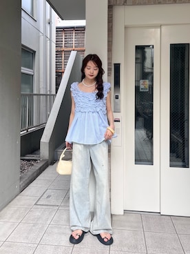 五島百花さん(レディース・162cm)の春コーディネート