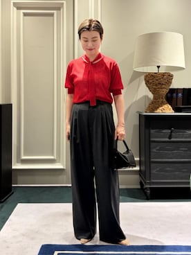 「レッド」｜Inoue_TOMORROWLANDさん（レディース・162cm）の夏コーディネート