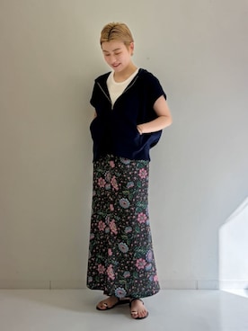 「フラワープリント」｜Inoue_TOMORROWLANDさん（レディース・162cm）の夏コーディネート