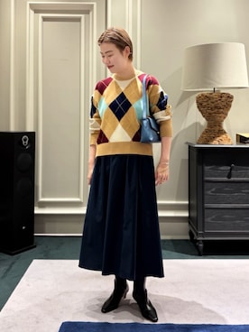 「MACPHEE（マカフィー）のアイテム」を使った、Inoue_TOMORROWLANDさん（レディース・162cm）の秋コーディネート