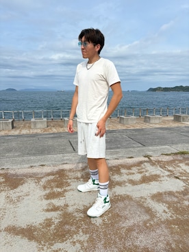 「MLB（メジャーリーグベースボール）のアイテム」を使った、ゆうや宮さん（メンズ・170cm）の夏コーディネート
