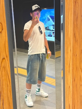 「GAP（ギャップ）のアイテム」を使った、ゆうや宮さん（メンズ・170cm）の夏コーディネート