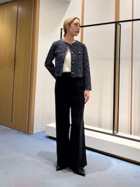 「アイテム（ノーカラージャケット）」を使った、Sasaki_TOMORROWLANDさん（レディース・168cm）の夏コーディネート