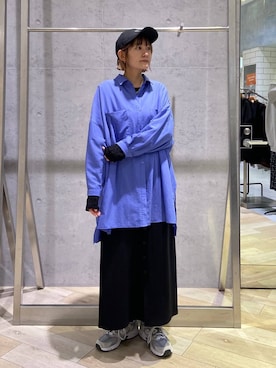 「LEPSIM（レプシィム）の【累計販売数5万枚突破】袖切り替えプルオーバー　140912（Tシャツ/カットソー、ブラック系）」を使った、チヒロさん（レディース・162cm）の春コーディネート