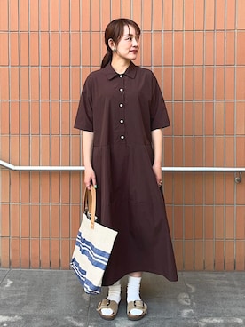 「TARANGO（タランゴ）のアイテム」を使った、占部さん（レディース・165cm）の春コーディネート