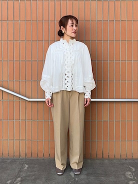 「SHIPS any（シップス エニィ）のアイテム」を使った、占部さん（レディース・165cm）の春コーディネート