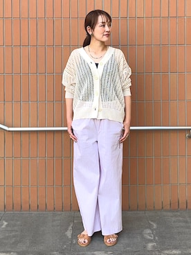 「eness（エネス）のアイテム」を使った、占部さん（レディース・165cm）の春コーディネート