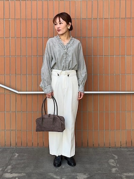 「SHIPS any（シップス エニィ）のアイテム」を使った、占部さん（レディース・165cm）の春コーディネート