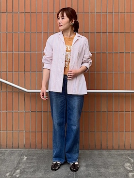 「MIXTA（ミクスタ）のアイテム」を使った、占部さん（レディース・165cm）の夏コーディネート