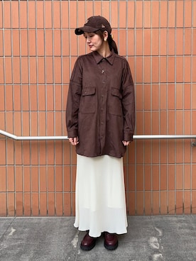 「eness（エネス）のアイテム」を使った、占部さん（レディース・165cm）の秋コーディネート