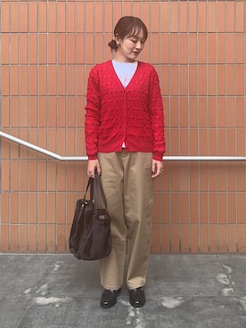 「eness（エネス）のアイテム」を使った、占部さん（レディース・165cm）の秋コーディネート
