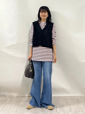 齊藤さん(レディース・158cm)の秋コーディネート