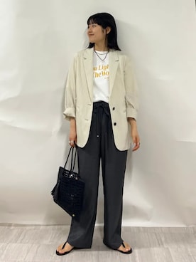齊藤さん(レディース・158cm)の春コーディネート