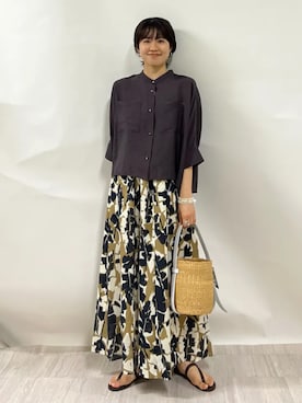 「SHIPS（シップス）のアイテム」を使った、齊藤さん（レディース・158cm）の夏コーディネート