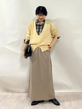 「SHIPS（シップス）のアイテム」を使った、齊藤さん（レディース・158cm）の秋コーディネート