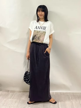 「SHIPS（シップス）のアイテム（アクセサリー）」を使った、齊藤さん（レディース・158cm）の夏コーディネート