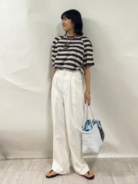 「destin（デスティン）のアイテム」を使った、齊藤さん（レディース・158cm）の春コーディネート